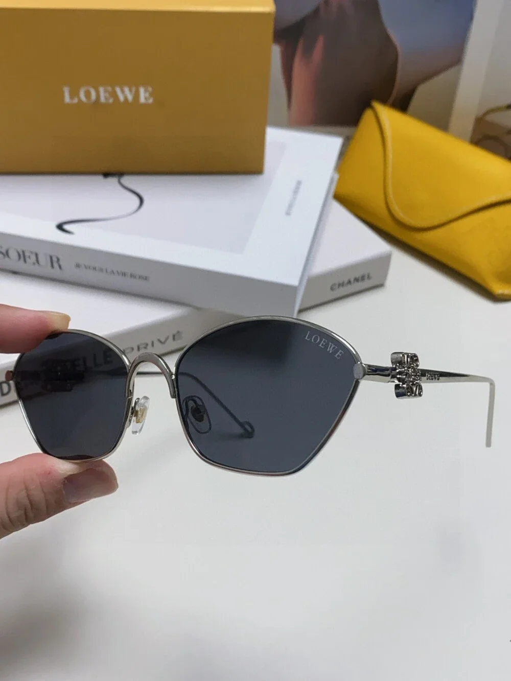 Loewe Metallic Hexagonal Sunglasses